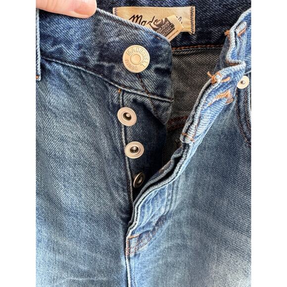 Madewell Lo Slung Baggy Jeans With Black Tuxedo Stripe Sz 26 - Picture 6 of 11